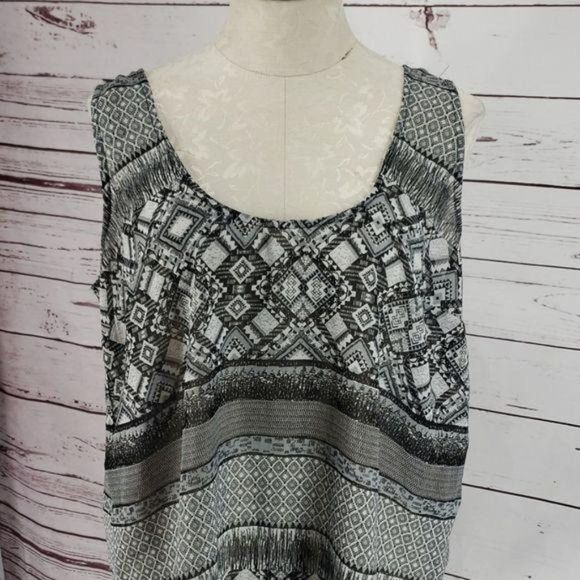 Live 4 Truth Black Sheer tribal‎ 1X Tank Top - Picture 3 of 7